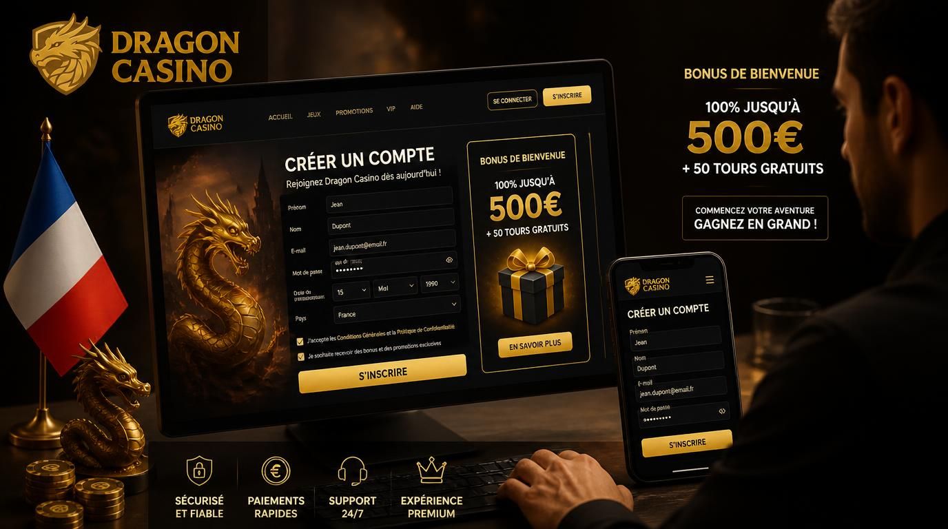 Joueur remplissant le formulaire d’inscription pour bénéficier du bonus de bienvenue